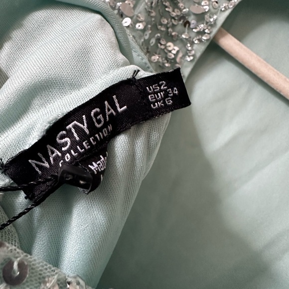 Nasty Gal Embellished Sequin Fringe Mini Dress NWT - Picture 15 of 17